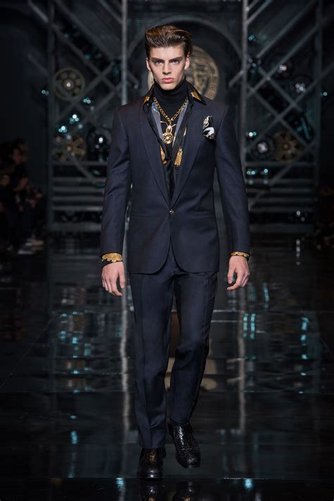 blue with black color versace suit|gianni Versace suits for men.